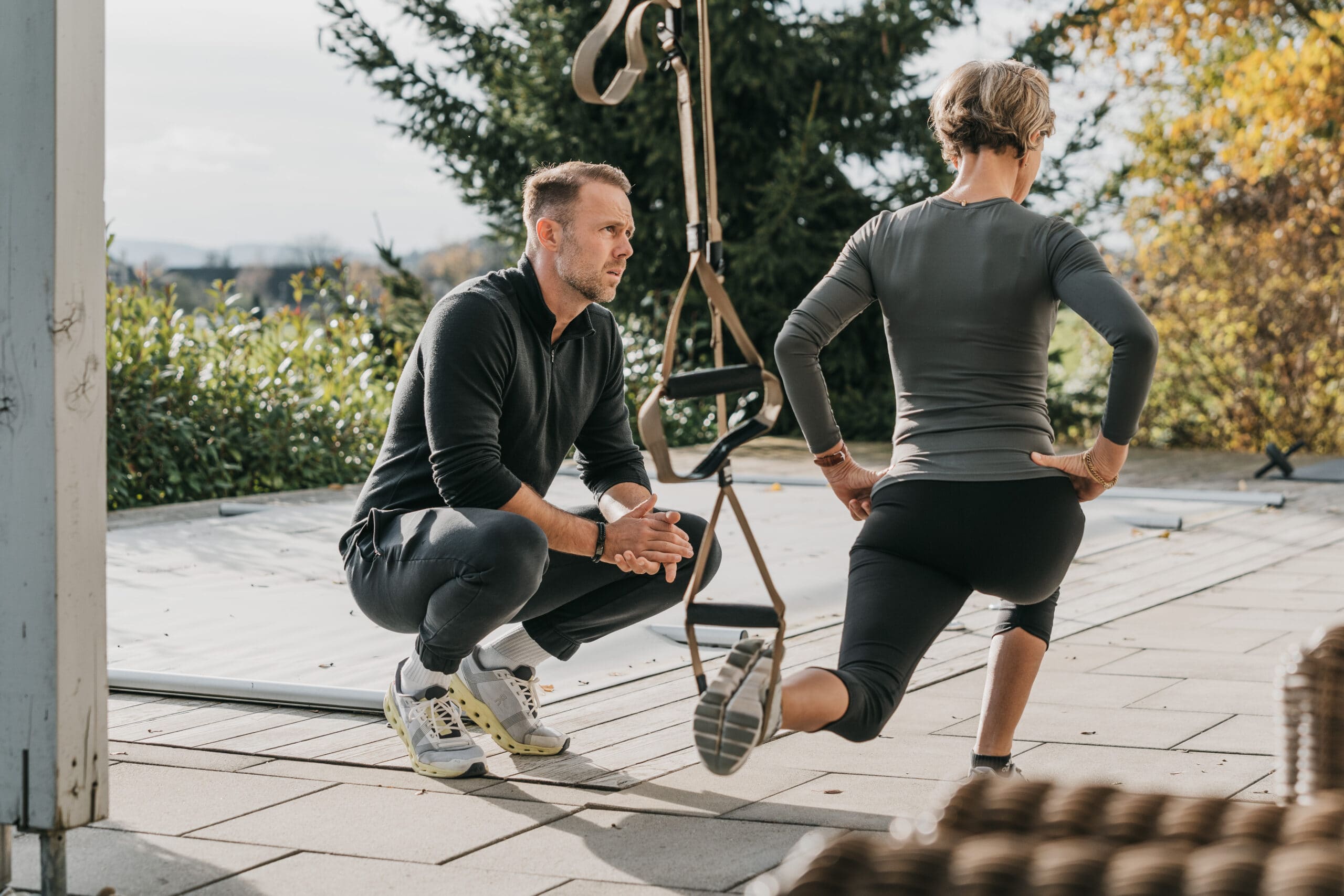 Personal Trainer Markus Mink trainiert mit einem Unternehmer